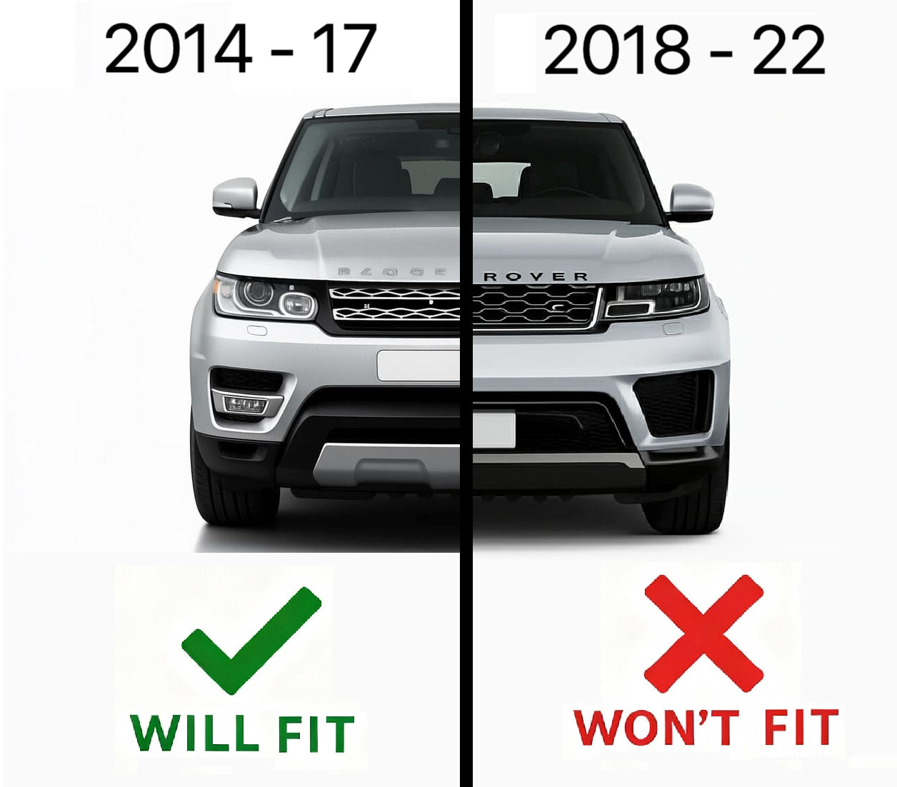 '2018 SVR' Style Exhaust Finishers for Range Rover Sport L494 2014-17 - Black