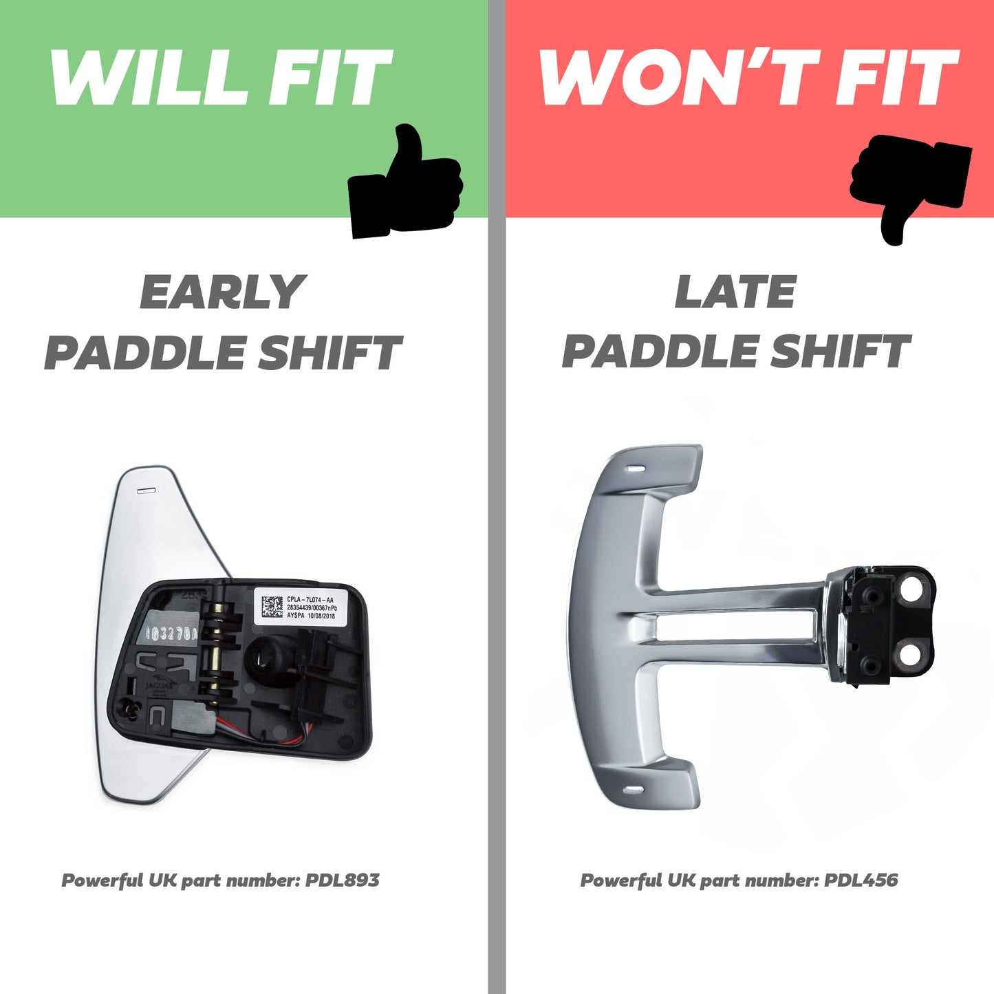 Aluminium Paddle Shift extension kit for Land Rover Discovery Sport