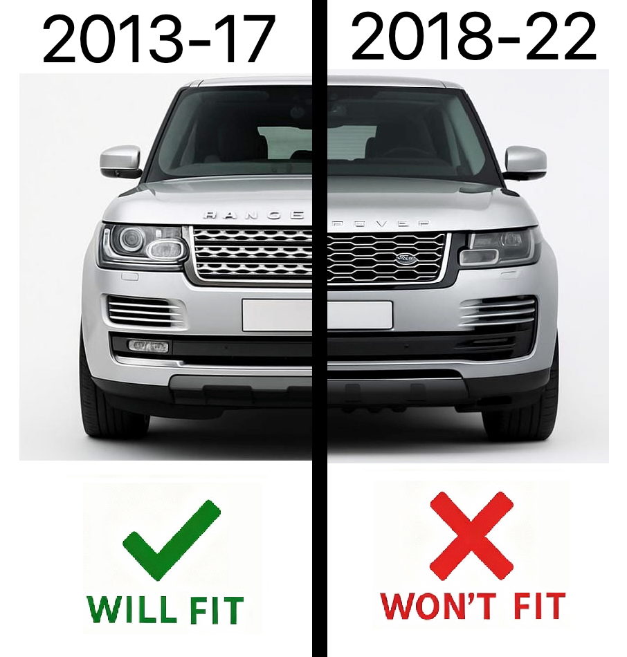 Front Grille SVO Surround Trim in Dark Atlas Grey for Range Rover L405