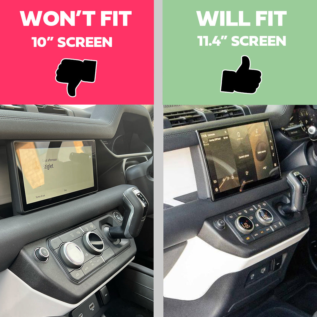 11.4" to 13.1" Infotainment Screen Kit for Land Rover Defender L663 (Brackets + Wiring Loom)