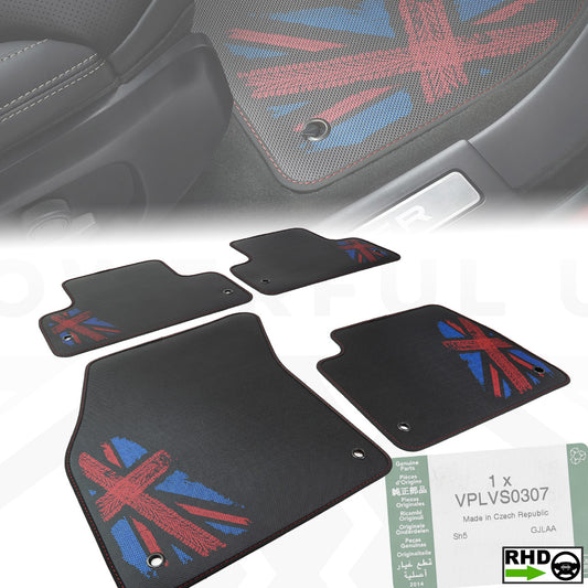 Rubber Floor Mat Set (genuine) with Union Jack - for Range Rover Evoque (2011-18)