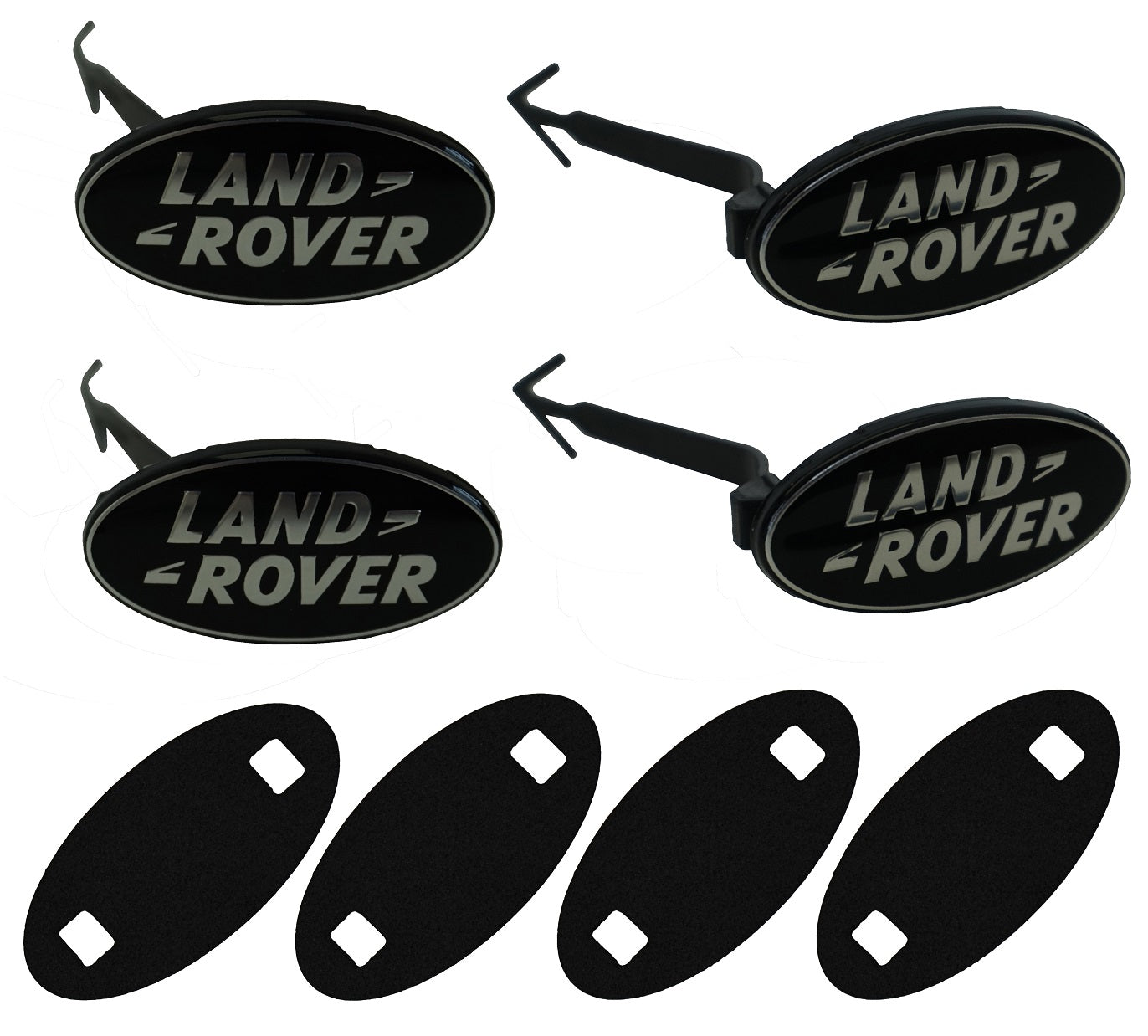Interior Black & Silver Door Card Badges (pair) for Range Rover L322