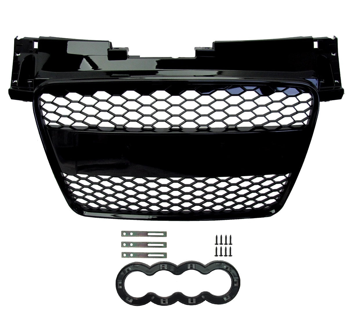  Fits for Audi A3 8P Facelift Badgeless Mesh Grill Sport Front  Grill Emblemholder : Automotive