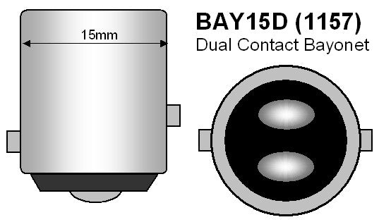 BA15d Clear Stop/Tail Bulb 12v 21W / 5W (E Marked)