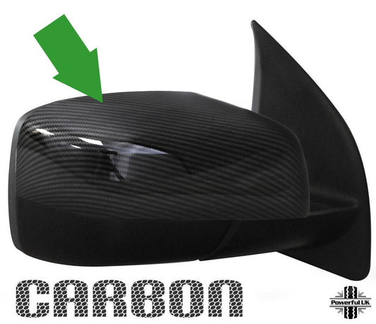 Replacement Top Mirror Caps for Land Rover L322  2010 on - Carbon Fibre Effect