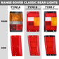 Rear Light Lens for Range Rover Classic - Main Lens - Black Edge - Left Side