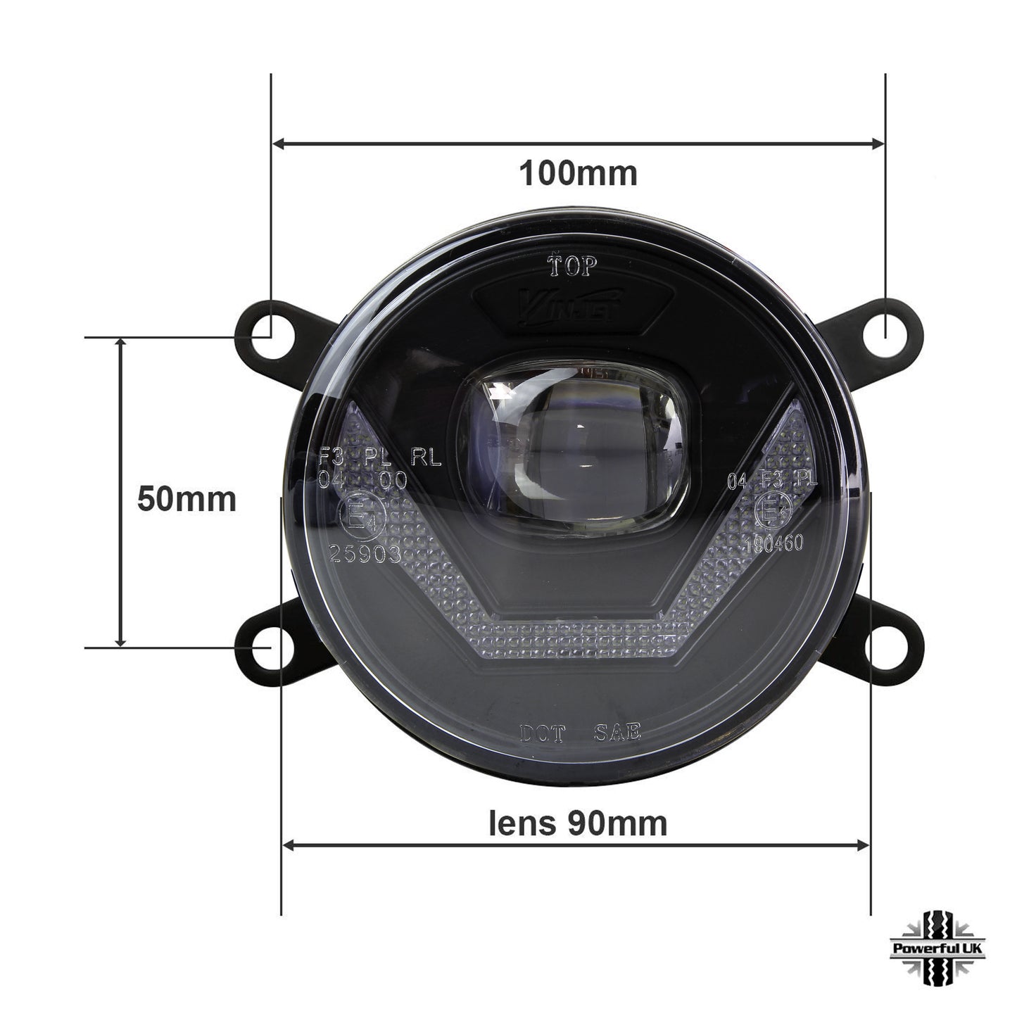 2 in 1 LED Fog/DRL lamp - Type 2 - for Nissan Navara D40