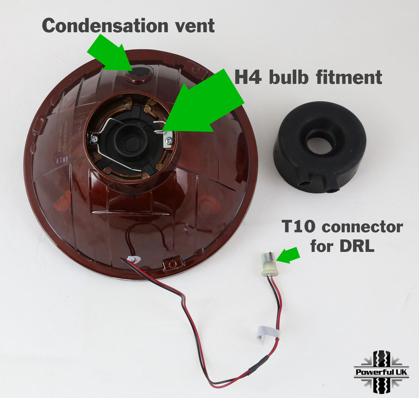 Headlight Upgrade - DRL Style - LHD for Land Rover Series 1,2,3