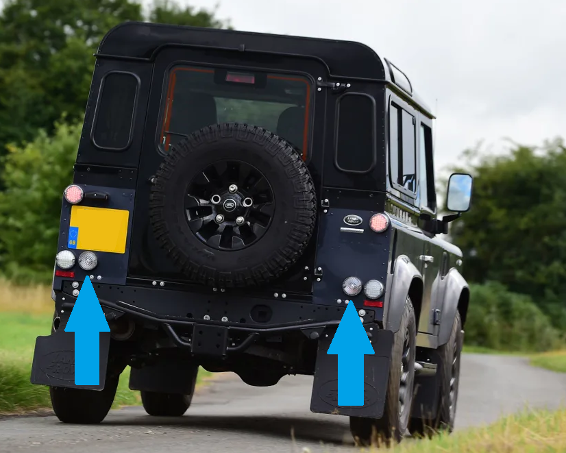 Smoked NAS style lamp for Land Rover Defender