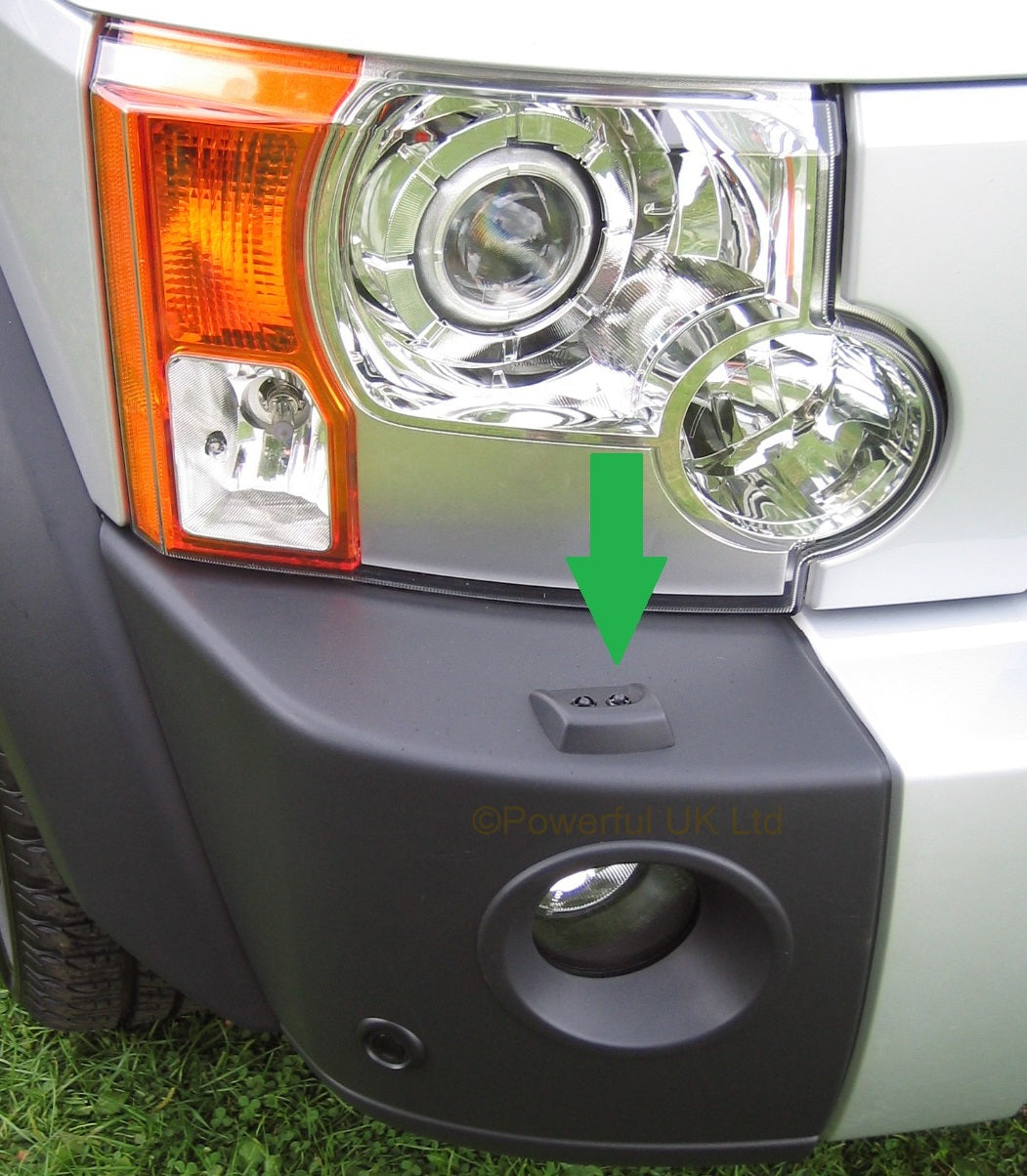 Headlight Washer Jet Covers for Land Rover Discovery 3 LR3 in Java Black LRC697