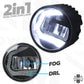 Full "2in1" LED Fog Lamp & DRL Kit with wiring for Land Rover Discovery 3