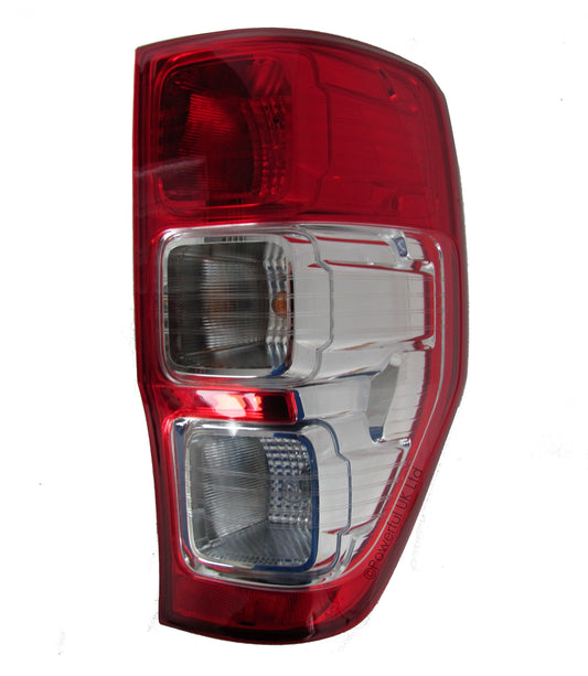 Rear Light 2012 on Red/Chrome - LHD Spec - RH (value range) for Ford Ranger