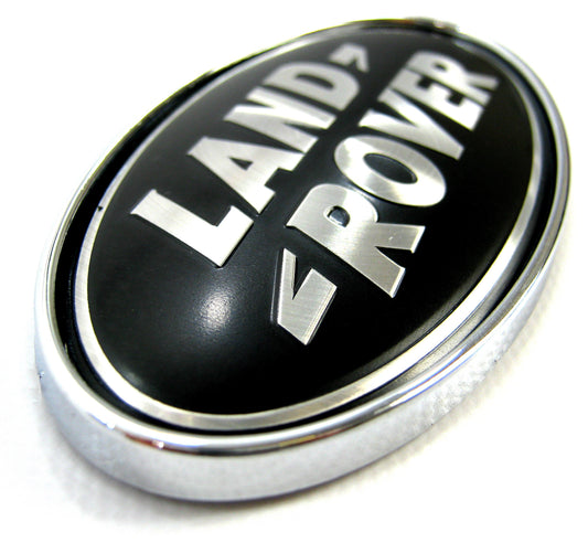 Black & Silver Badge on Chrome Plinth for Range Rover Classic