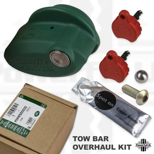 Tow Bar Overhaul Kit + lock & keys - 50mm Large Type (late) - for Land Rover Discovery 3/4 Genuine
