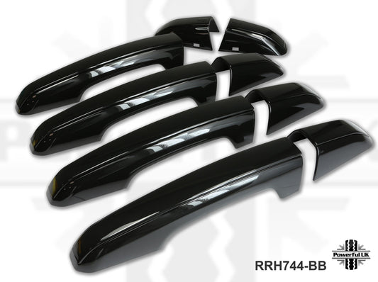 2pc "Autobiography Style" Door Handle Covers for Range Rover L405 - Black/Black
