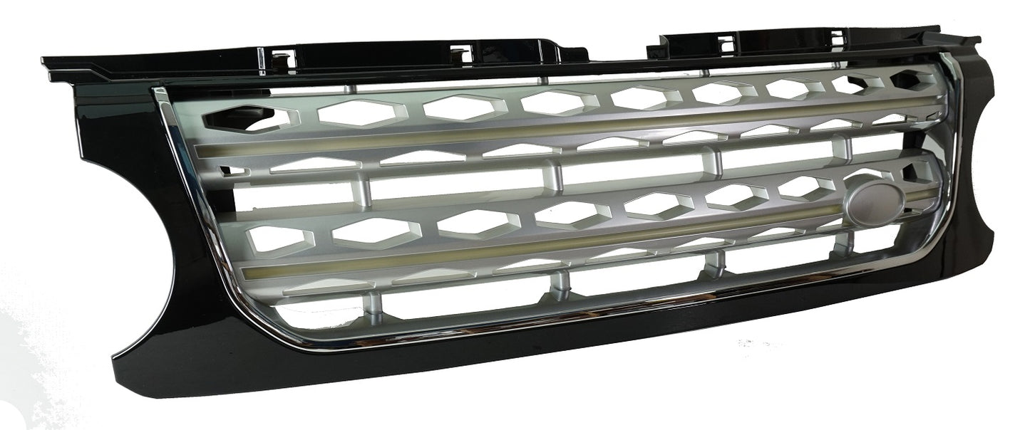 Front Grille "facelift look" - Black / Chrome / Silver - for early Land Rover Discovery 4