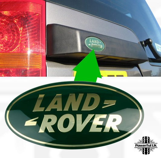 Genuine Rear Door Handle Badge - Green & Gold - for Land Rover Discovery 3 & 4