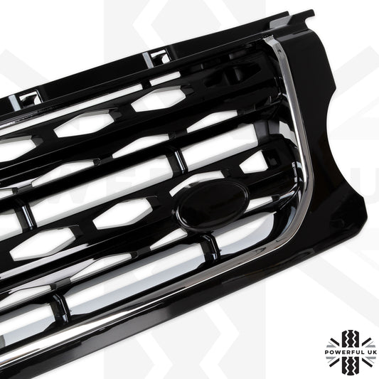 Front Grille - Black / Chrome / Black - for Land Rover Discovery 4 Facelift 2014 on