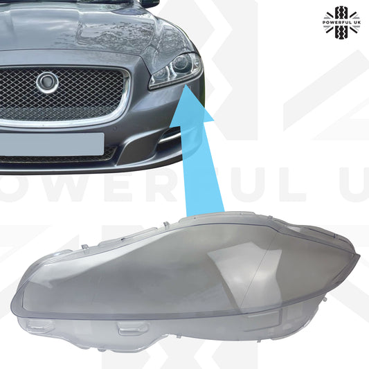 Replacement Headlight Lens for Jaguar XJ 2010-15 - LH