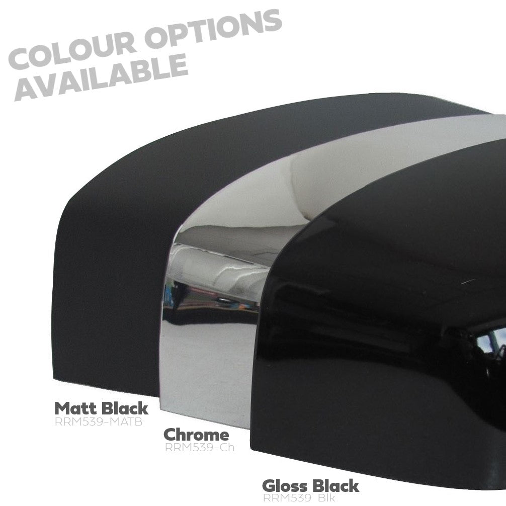 Top Half Mirror Covers for Land Rover Discovery 3 - Matt Black