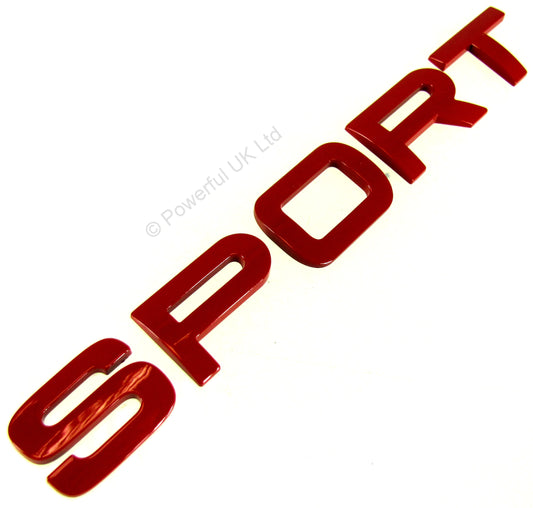Red Tailgate Lettering - SPORT - for Range Rover Sport