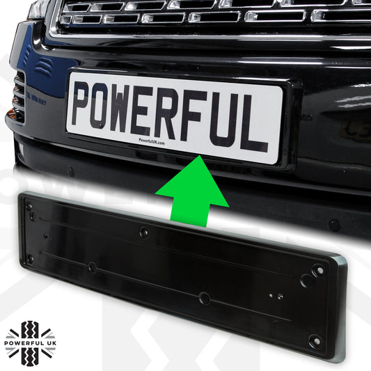 Front Number Plate Plinth - Black - for Range Rover L405