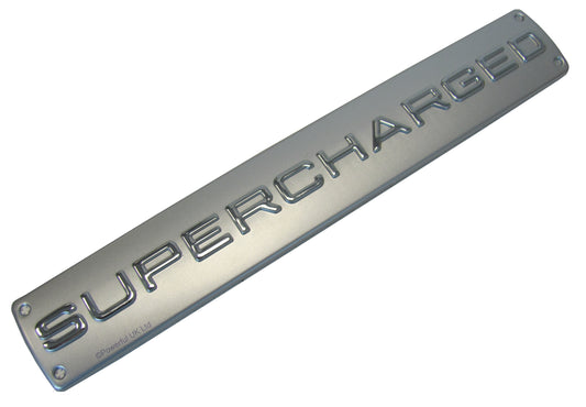 SUPERCHARGED Badge - Silver & Chrome for Range Rover Sport