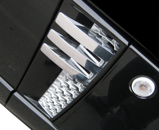 Side Vents - Autobiography Style - Black / Chrome / Silver for Range Rover L322