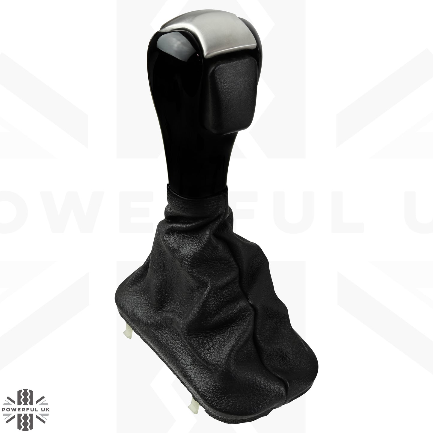 Gear Knob - Black Piano + Brushed Metal Insert for Range Rover L322