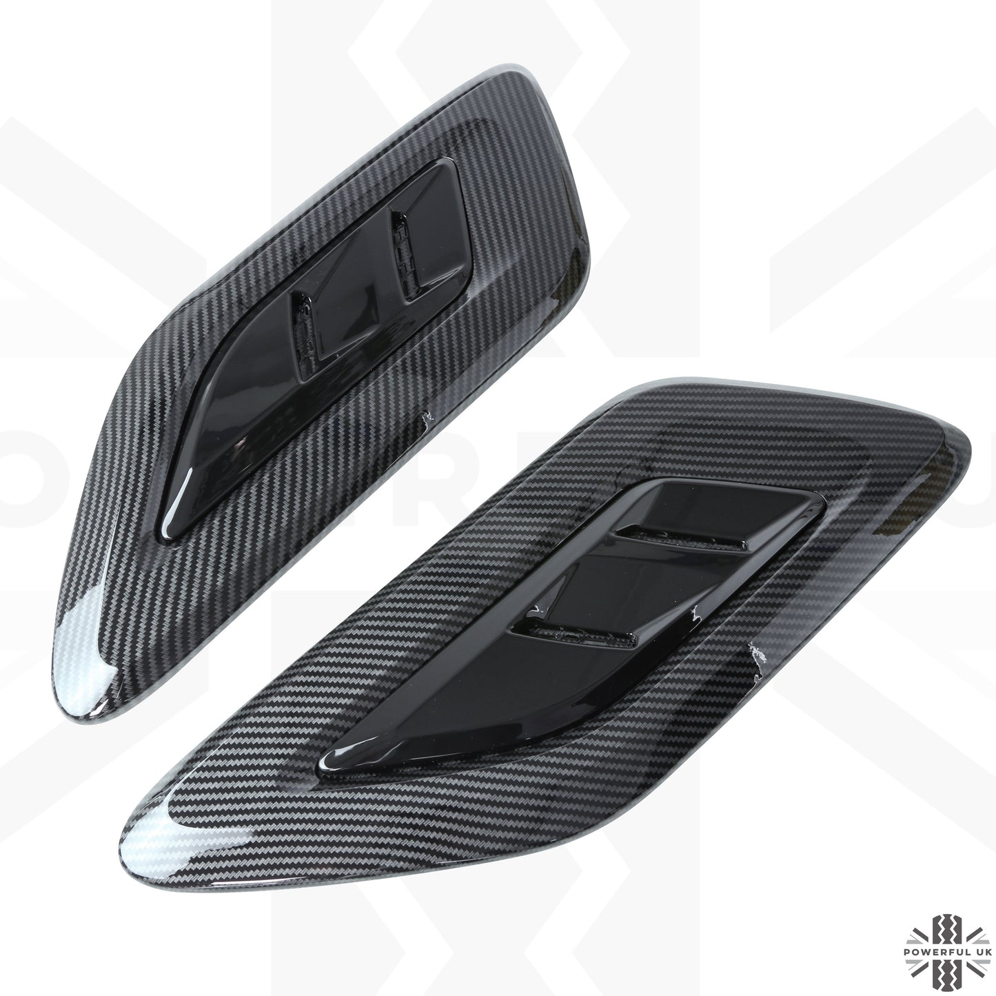 Bonnet Vents for Land Rover Discovery 3/4 - Carbon & Black