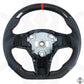Steering Wheel - Non-Heated - Carbon Fibre - Sports Grip - Red Stitch - for Tesla Model 3
