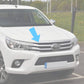Front Grille Bonnet Trim for Toyota Hilux 2015-21 - Chrome