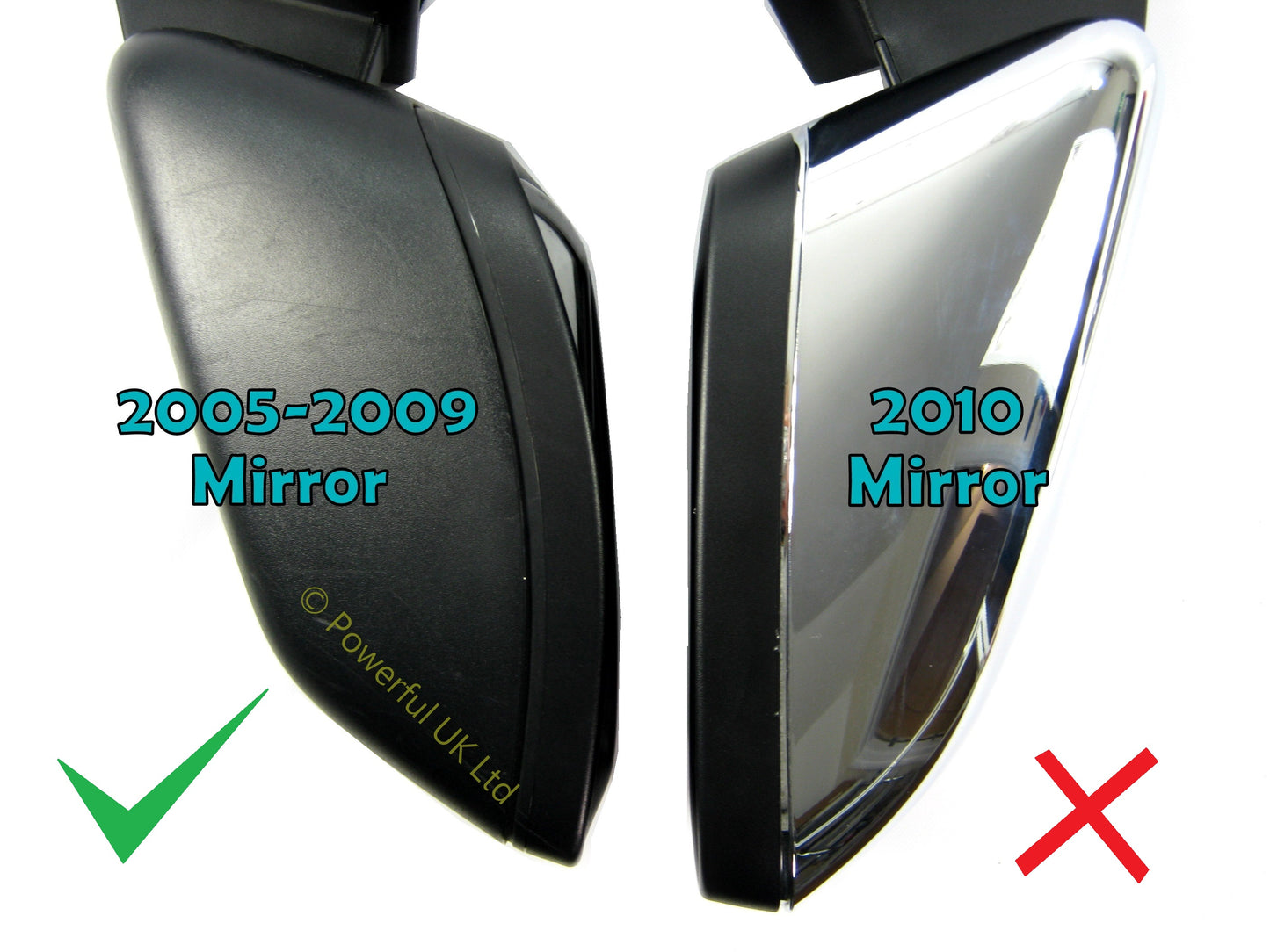 Full Mirror Covers for Range Rover Sport L320 - Gloss Java Black