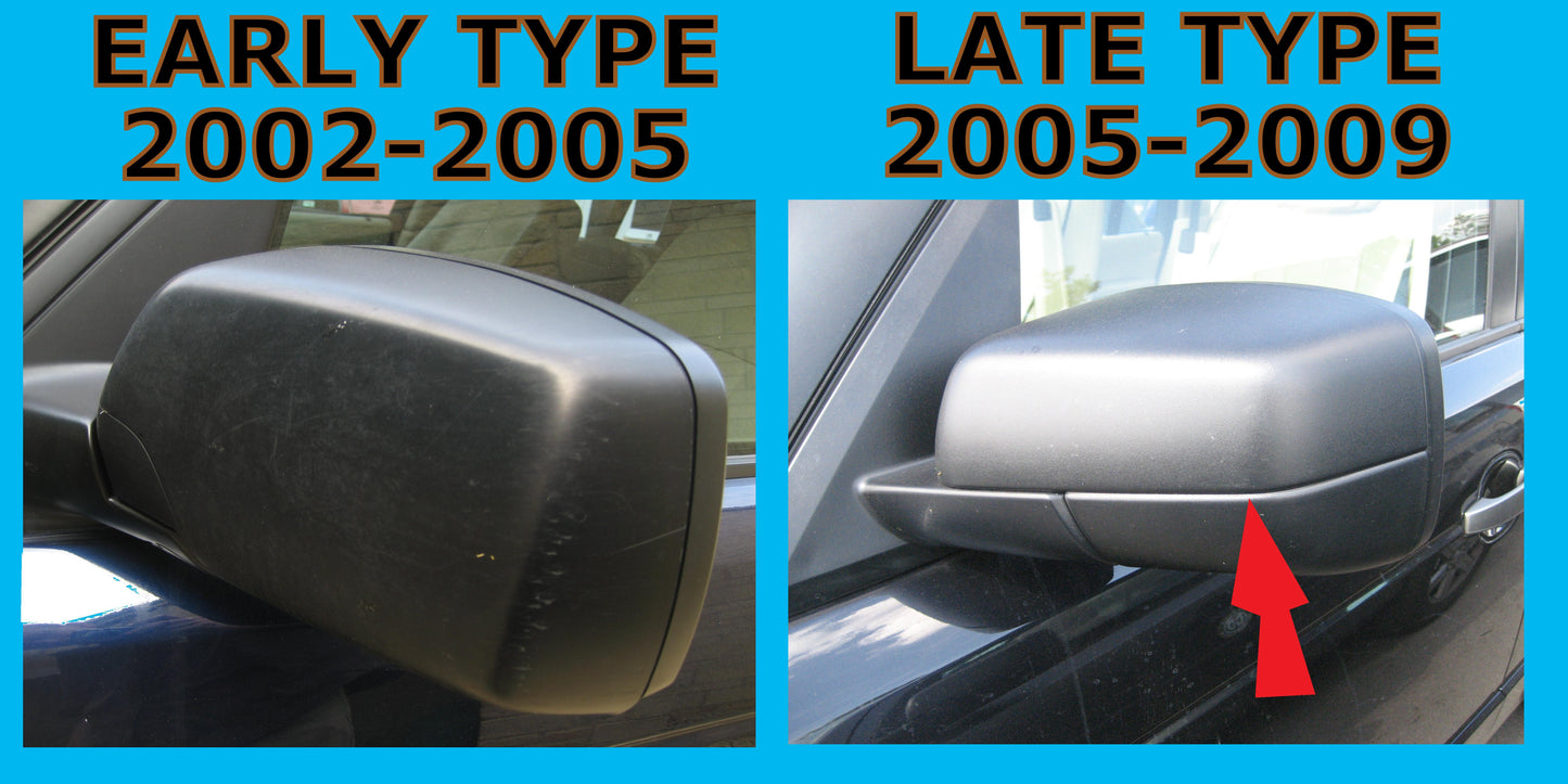 Full Mirror Covers for Range Rover L322 (02- 05 Mirrors) - Java Black
