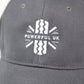 Embroidered Brushed Cotton Cap Powerful UK Ltd "Merch" - Graphite Grey