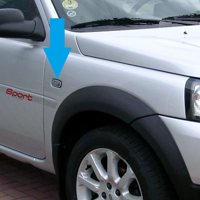 Side Repeaters (Pair) - LED - Clear - Dynamic Sweep for Land Rover Freelander 1