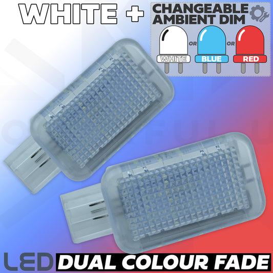 WHITE-RED-BLUE LED interior Footwell ambient lamp upgrade for Range Rover L405 (2pc)