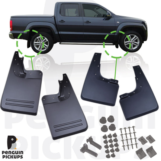 VW Amarok Pickup Mudflap Kit (Front + Rear)
