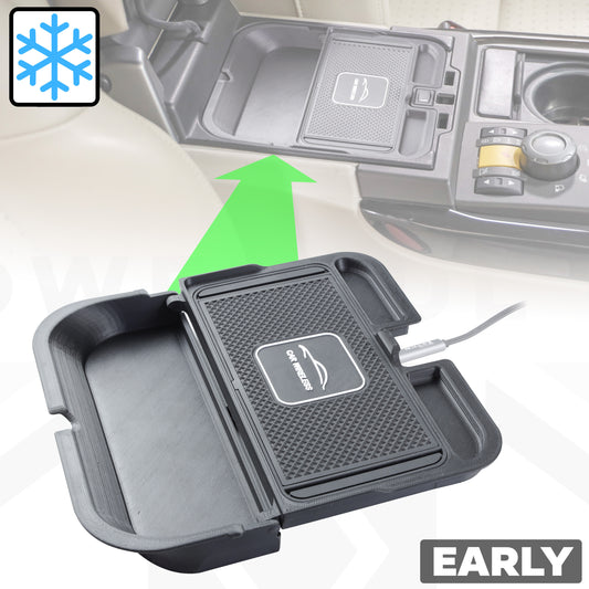 Cubby Box Wireless Phone Charging Kit for Land Rover Discovery 3/4 (with EARLY Fridge)