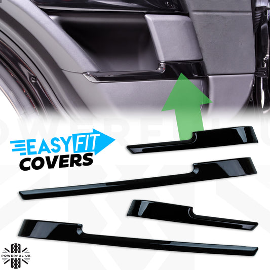 4x Door card bin pocket liner Covers Black for Range Rover L405 interior