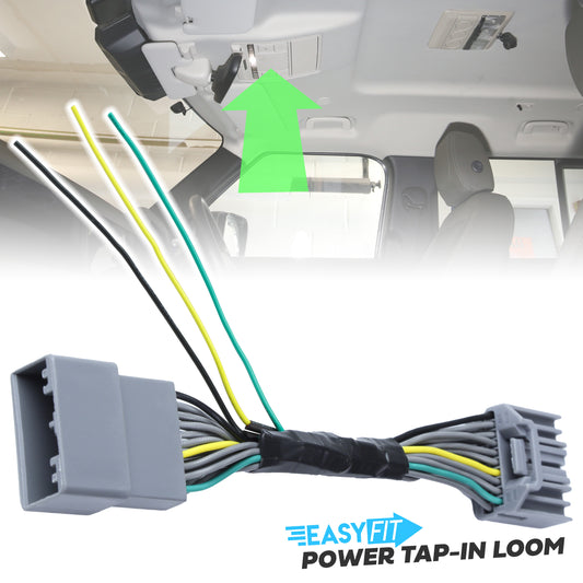 Dash Cam Power Tap-In Loom for Jaguar XF with EARLY overhead console (2009-15)