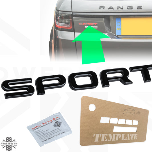 SPORT Lettering - All Black for Range Rover Sport L494 Tailgate