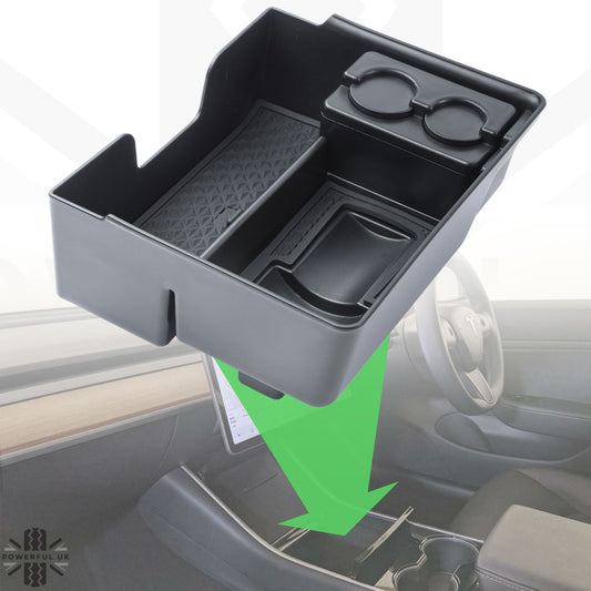 Centre Console Storage Tray/Cup Holder for Tesla 'Model 3' 2017-20