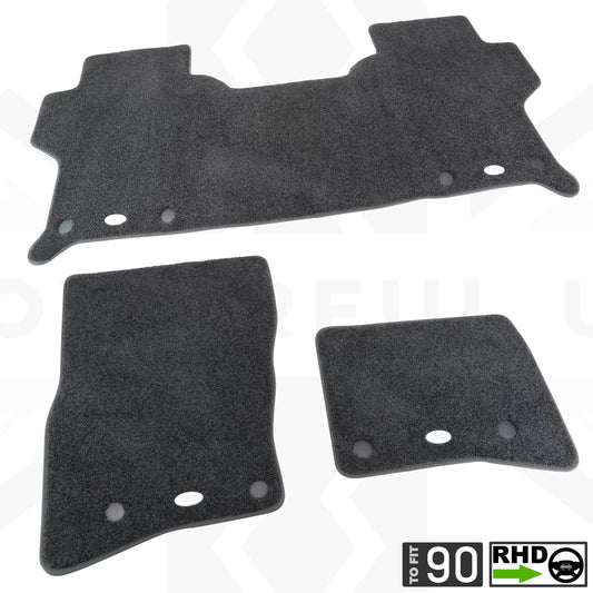 Carpet Floor Mat Set - Genuine - for Land Rover Defender L663(90 models) - RHD