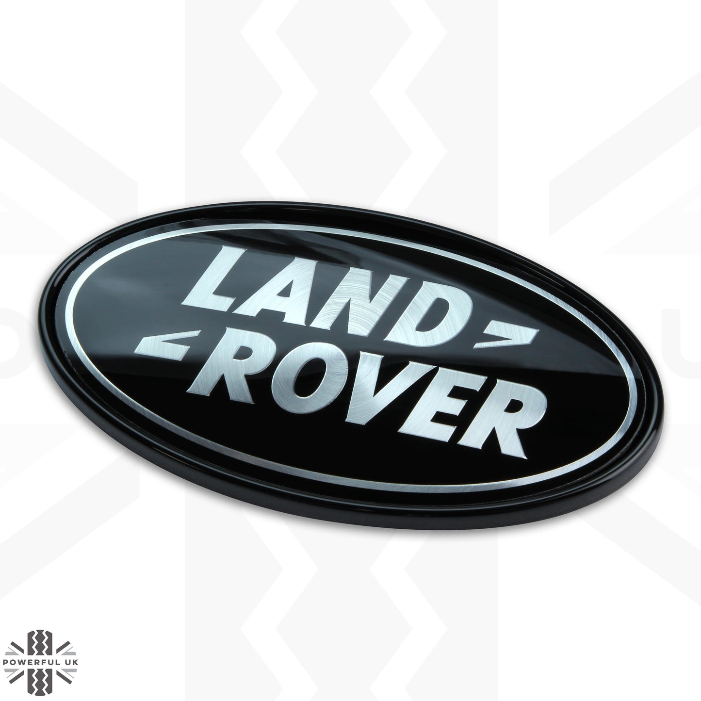 Black & Silver Badge on Gloss Black Plinth for Range Rover Evoque