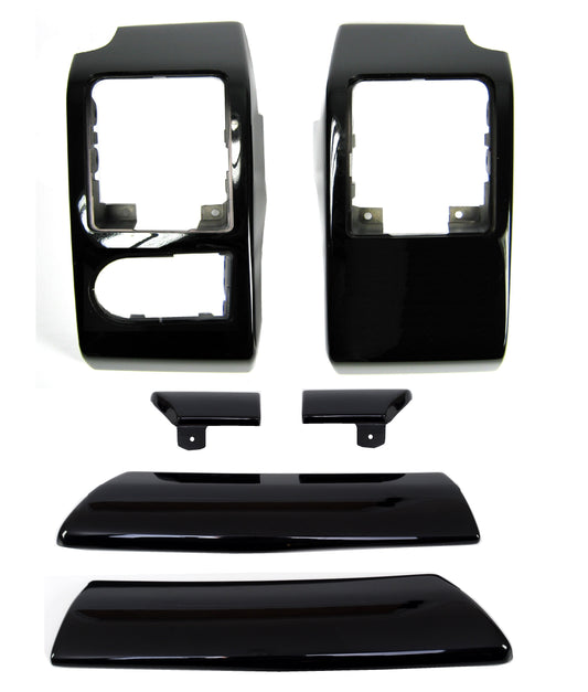 Black Piano lacquer dash fascia kit for Range Rover L322 HSE 2006+ 6 pcs LHD
