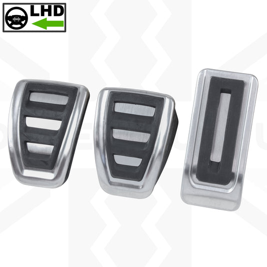 3pc Manual Pedal Cover Kit for VW Transporter T5 & T6 - LHD