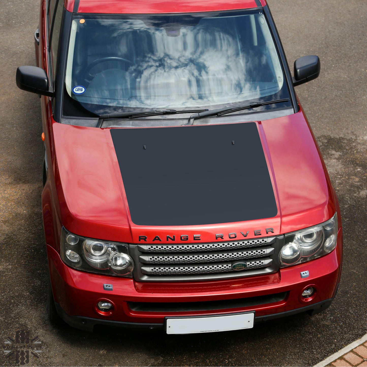 Bonnet Decal - Matt Black for Range Rover Sport L320 (2005-13)