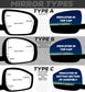 Top Half Mirror Covers - Stick on type for Land Rover Discovery 4 Facelift  - Gloss Black