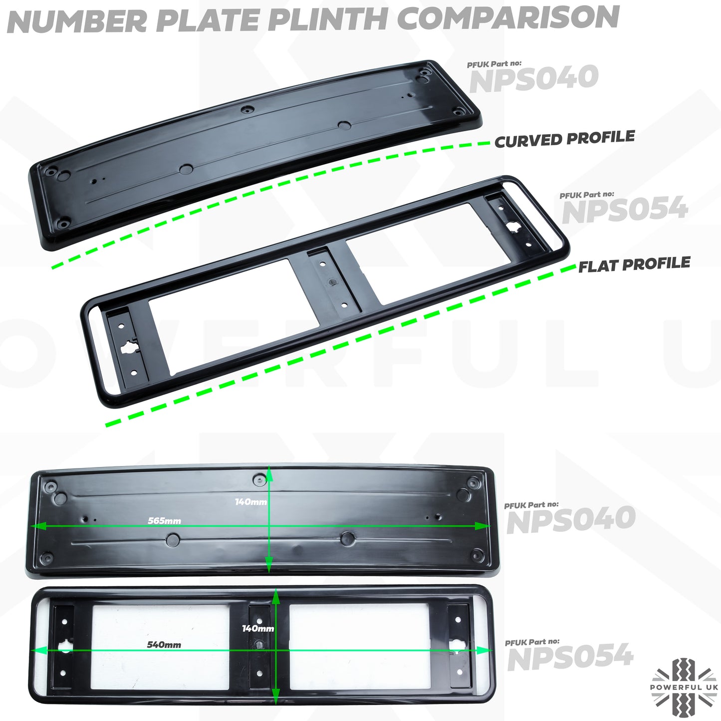Rear Number Plate Surround - Black - for Range Rover Sport L320